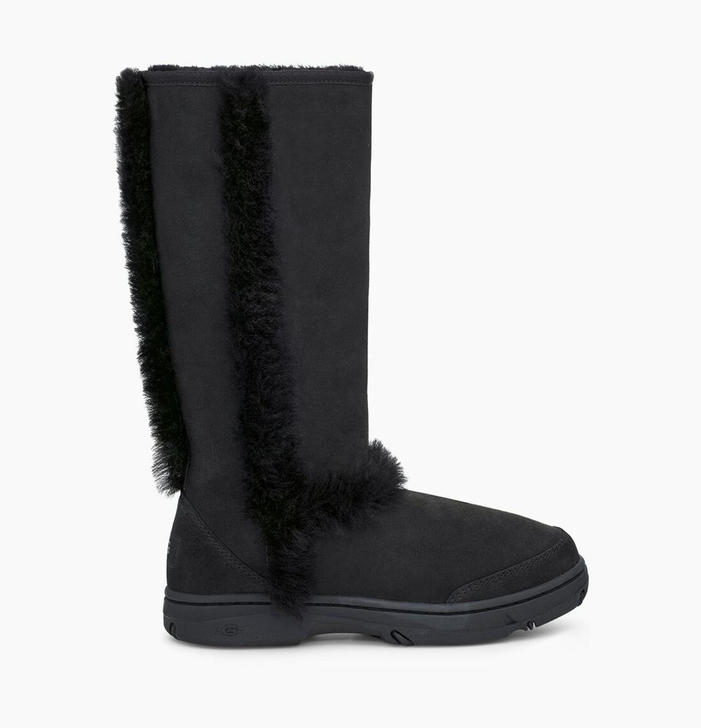 Ugg Sunburst - Womens Tall Boots - Black - NZ (2047IDPCY)